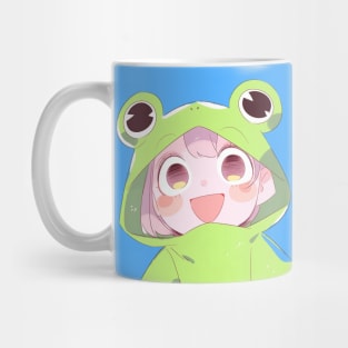 Anime Frog Raincoat Girl Mug